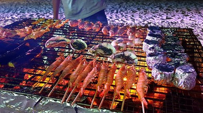 beach seafood bbq grill in karimunjawa indonesia